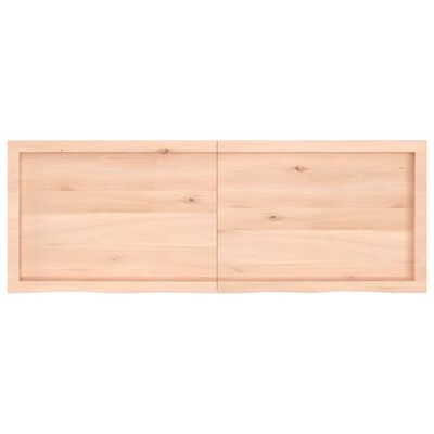 vidaXL Tafelblad 140x50x(2-4) cm onbehandeld massief eikenhout