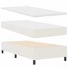vidaXL Boxspringbed Cr&egrave;me en Wit 90 x 190 cm Katoen Stof