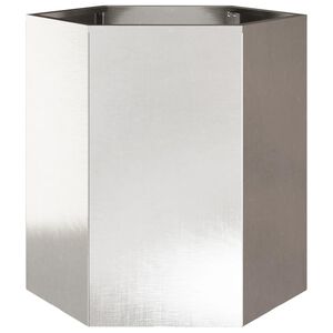 vidaXL Plantenbak zeshoek 46x40x45 cm roestvrijstaal