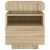 vidaXL Nachtkastje met LED-verlichting 40x39x48,5 cm sonoma eikenkleur