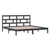 vidaXL Bedframe massief grenenhout zwart 200x200 cm