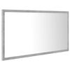 vidaXL Badkamerspiegel LED 80x8,5x37 cm acryl betongrijs