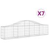 vidaXL Schanskorven 7 st gewelfd 200x30x40/60 cm gegalvaniseerd ijzer