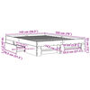 vidaXL Bedframe bewerkt hout zwart 140x190 cm