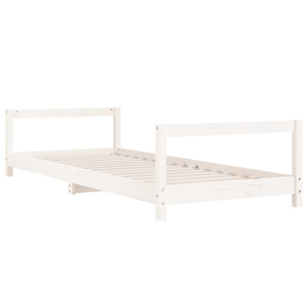 vidaXL Kinderbedframe 90x190 cm massief grenenhout wit