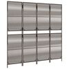 vidaXL Kamerscherm 4 panelen poly rattan bruin