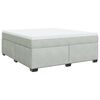 vidaXL Boxspring met matras fluweel lichtgrijs 180x200 cm