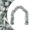 vidaXL Kerstkrans Groen en Wit 270 cm PVC en PE