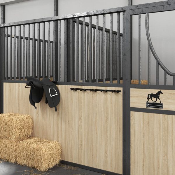 vidaXL Hoofdstelhouder voor 5 hoofdstellen ijzer zwart