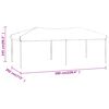 vidaXL Partytent inklapbaar 3x6 m crèmekleurig