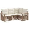 vidaXL Tuinbankenset 4 st Beige poly rattan