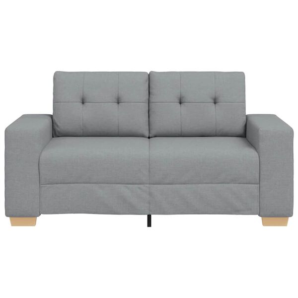 vidaXL Loveseat bank 120 cm stof lichtgrijs
