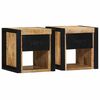 vidaXL Nachtkastjes 2 st 40x35x40 cm massief ruw hout mango