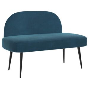 vidaXL Beklede bank met rugleuning Blauw 110 x 60 x 76 cm Fluweel