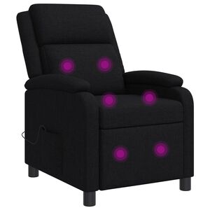 vidaXL Massage Recliner Zwart Stof