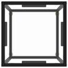 vidaXL Salontafel met gehard glas 40x40x50 cm zwart