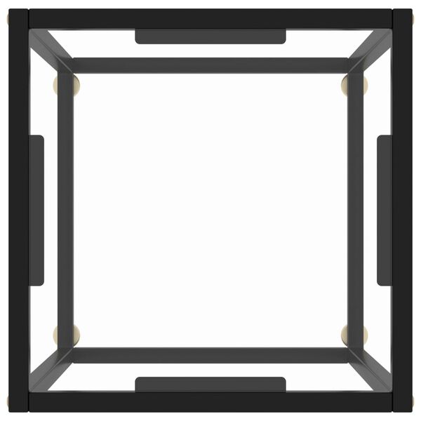 vidaXL Salontafel met gehard glas 40x40x50 cm zwart