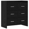 vidaXL Dressoir Zwart eiken 75 x 33 x 80 cm Bewerkt hout