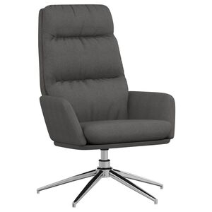 vidaXL Relaxstoel stof donkergrijs