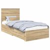 vidaXL Bedframe met lade Sonoma Eiken 90 x 200 cm Bewerkt hout