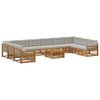 vidaXL Sofa-Sets met kussen 11 pcs Massief Acaciahout
