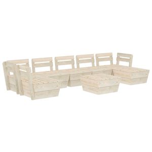 vidaXL 8-delige Loungeset pallet ge&iuml;mpregneerd vurenhout