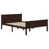 vidaXL Bedframe met 2 lades 140x200 cm massief grenenhout donkerbruin