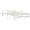 vidaXL Bedframe met 4 lades massief grenenhout wit 160x200 cm