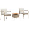 vidaXL Tuinset Beige poly rattan