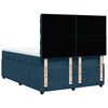 vidaXL Boxspring met matras fluweel donkerblauw 160x200 cm
