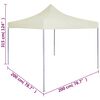 vidaXL Partytent professioneel inklapbaar 2x2 m staal crème