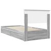 vidaXL Opslag bed met hoofdeinde Grijs Sonoma 90 x 190 cm Bewerkt hout