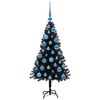 vidaXL Kerstboom met 150 LED met standaard Zwart 120 cm PVC