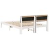 vidaXL Bedframe Wit en lichtgrijs 140 x 190 cm Massief grenenhout