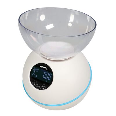 Perel Keukenweegschaal digitaal 5 kg wit online | vidaXL.be