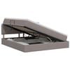 vidaXL LED Opslagbed met Matras Taupe 160 x 200 cm Stof