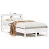 vidaXL Bedframe zonder matras massief grenenhout wit 90x190 cm