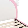 vidaXL Bedframe voor kinderen met hoofdbord Roze 80 x 160 cm PU
