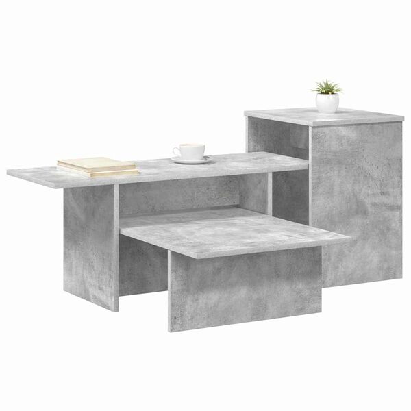vidaXL Wandtafel Beton Grijs 91,5 x 35 x 38,5 cm Bewerkt hout