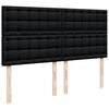vidaXL Ottoman bed met matras 160x200cm stof zwart