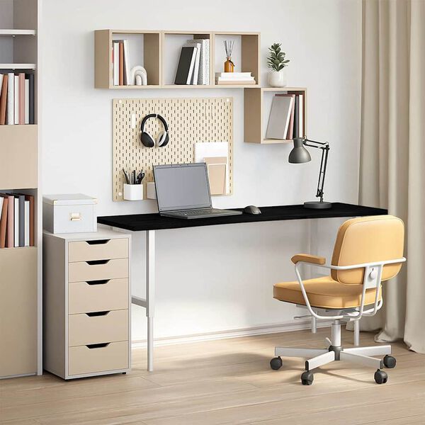 vidaXL Bureaublad rechthoekig 160x50x2,5 cm eikenhout donkerbruin