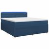 vidaXL Boxspringbed met matras met hoofdeinde Blauw 140 x 200 cm Stof