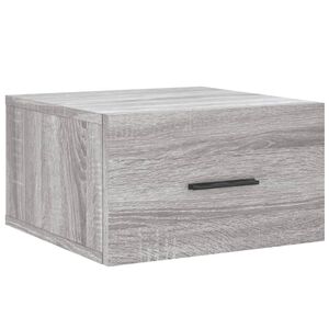 vidaXL Nachtkastje wandgemonteerd 35x35x20 cm grijs sonoma eikenkleur