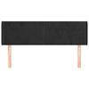 vidaXL Hoofdbord met randen 147x16x78/88 cm fluweel zwart