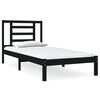 vidaXL Bedframe massief grenenhout zwart 90x200 cm