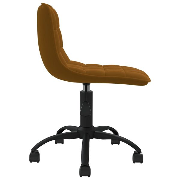 vidaXL Eetkamerstoel draaibaar fluweel bruin