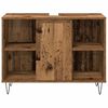 vidaXL Badkamermeubelset met plank 3 pcs Oud Hout Bewerkt hout