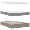 vidaXL Bed met matras 140x190 cm stof taupe