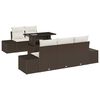 vidaXL Tuin Sofa Set 6 st Bruin en Cr&egrave;me