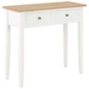 vidaXL Bijzettafel 79x30x74 cm hout wit